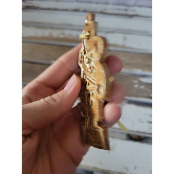 Pottery soldier ornament guard homemade Xmas holiday tree - Picture 2 of 6